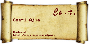 Cseri Ajna névjegykártya